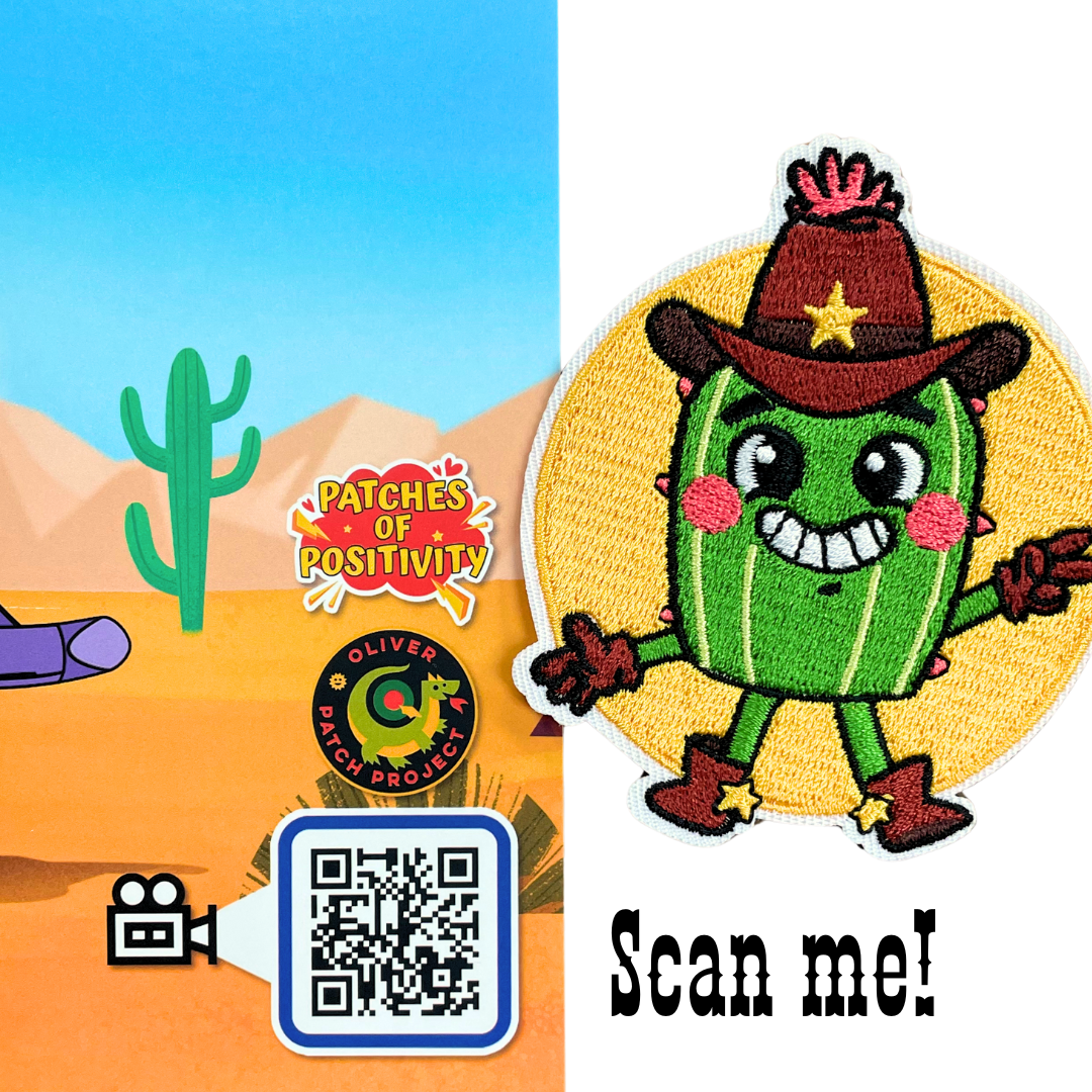 Howdy Cactus POP Greeting Card with Patch