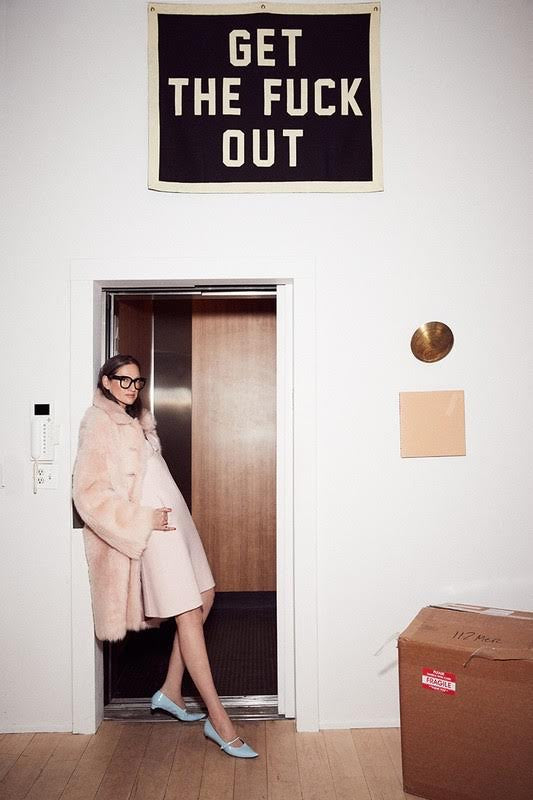 Get The Fuck Out Camp Flag • Jenna Lyons x Oxford Pennant