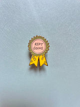 Kept Going Gold-Plated Enamel Pin