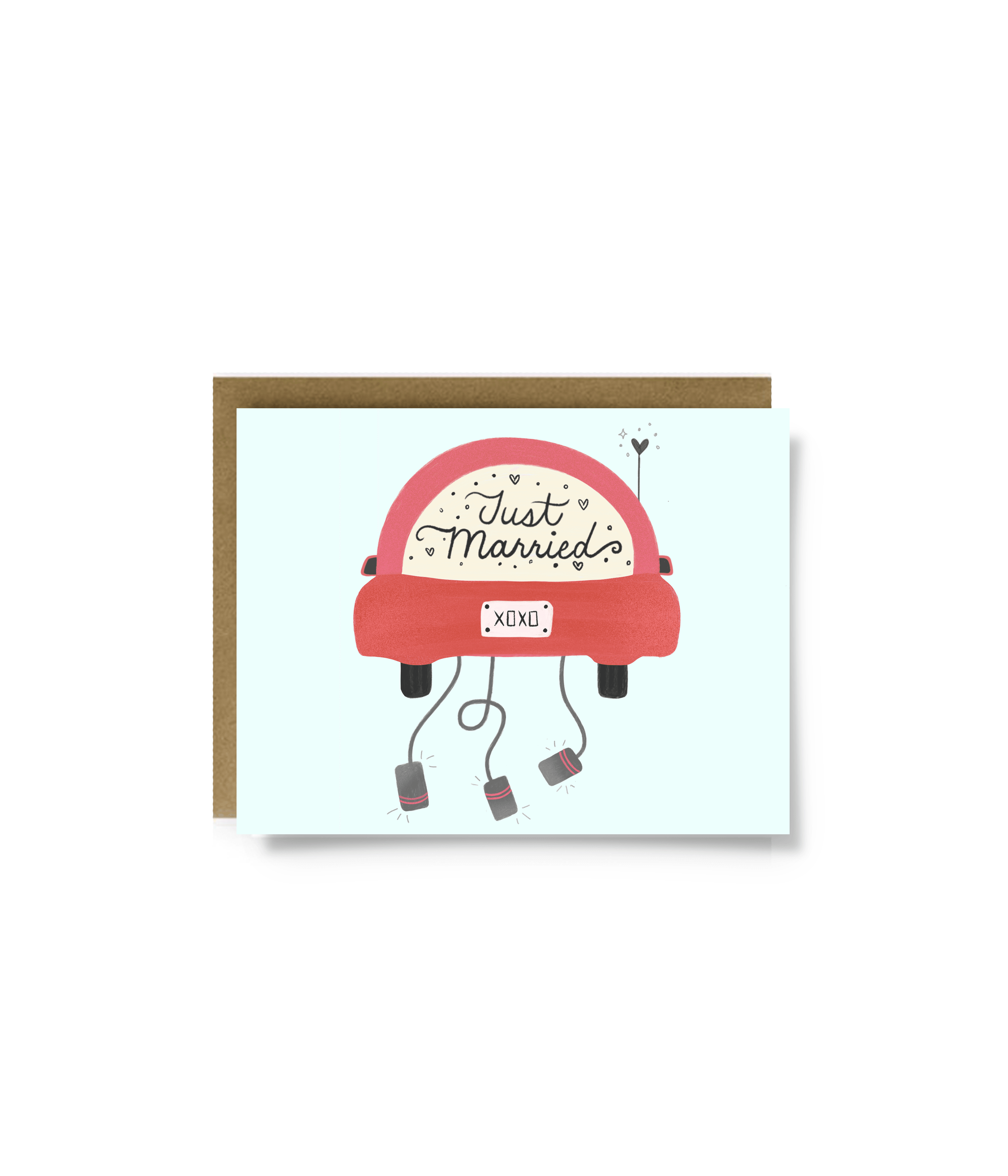 Just Married Greeting Card