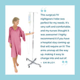 Hospital Gown with Snap Sleeves