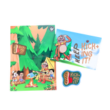 Keep Kicking It Bigfoot POP Greeting Card with Patch