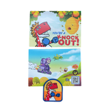Knock Out Dino POP Greeting Card with Patch