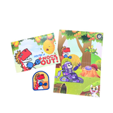 Knock Out Dino POP Greeting Card with Patch
