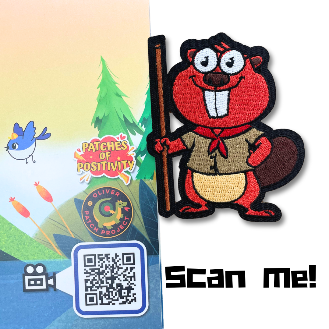 Let's Go Beaver POP Greeting Card with Patch