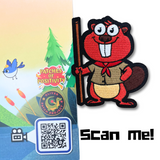 Let's Go Beaver POP Greeting Card with Patch
