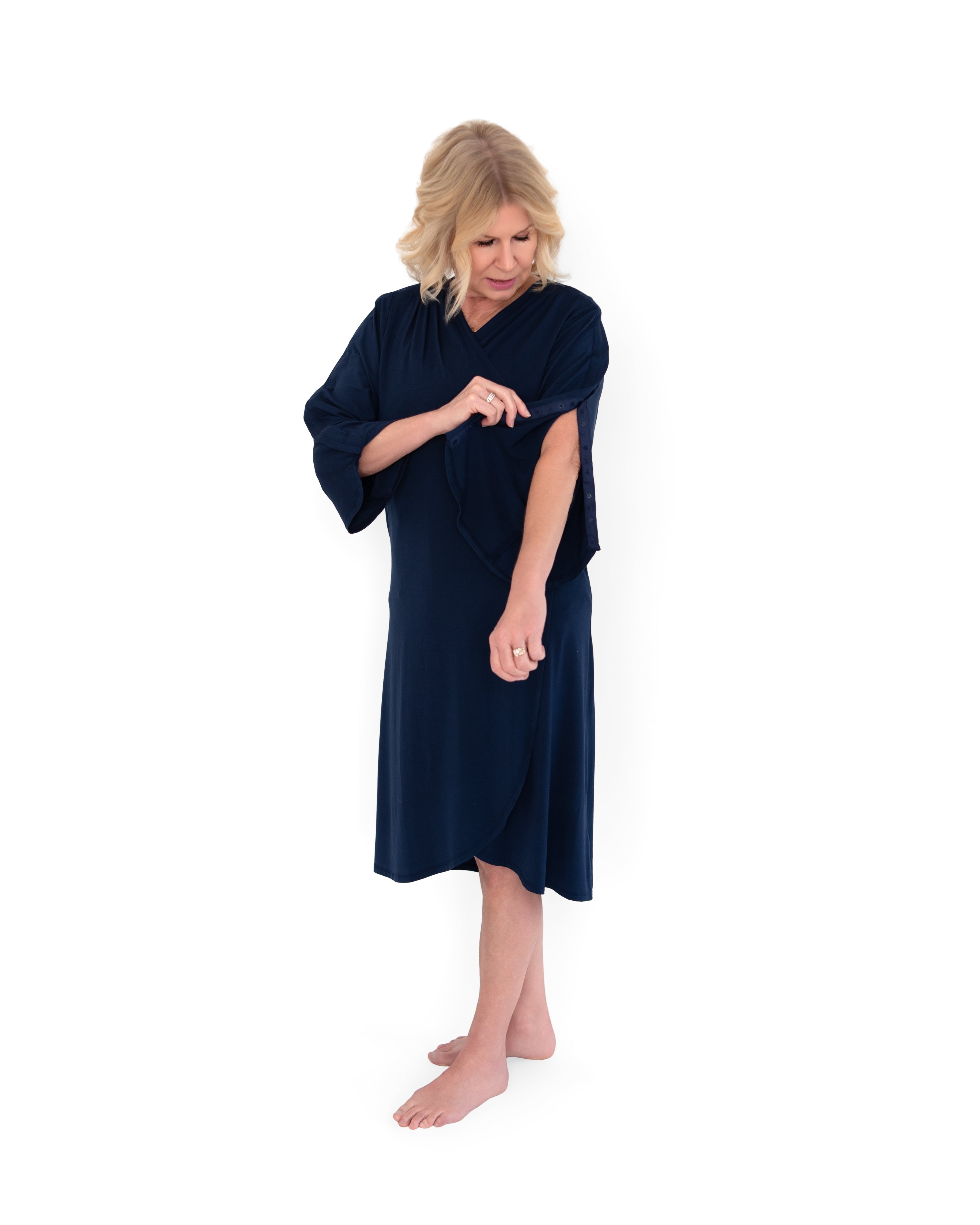 Hospital Gown with Snap Sleeves