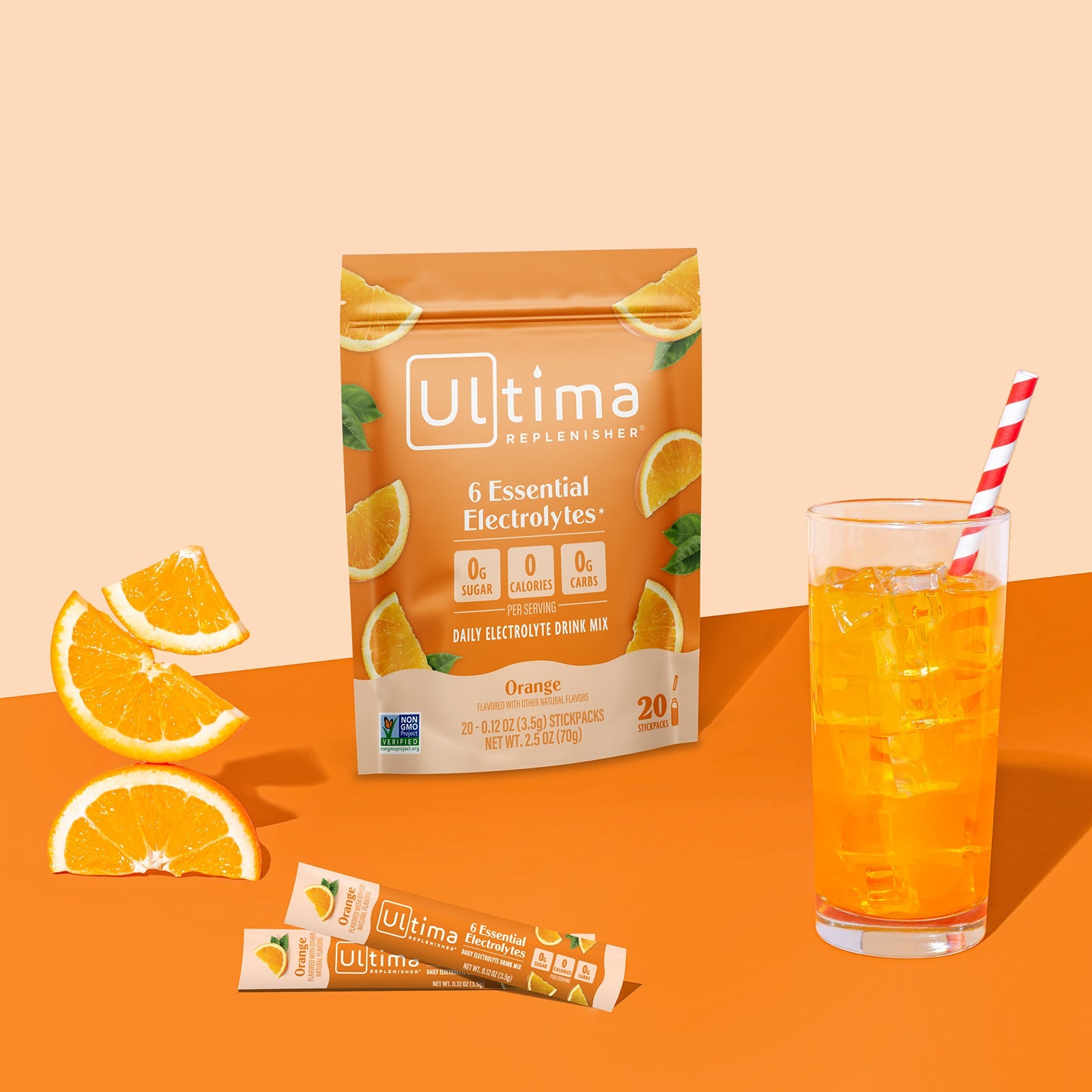 Orange electrolyte drink mix - Ultima Replenisher