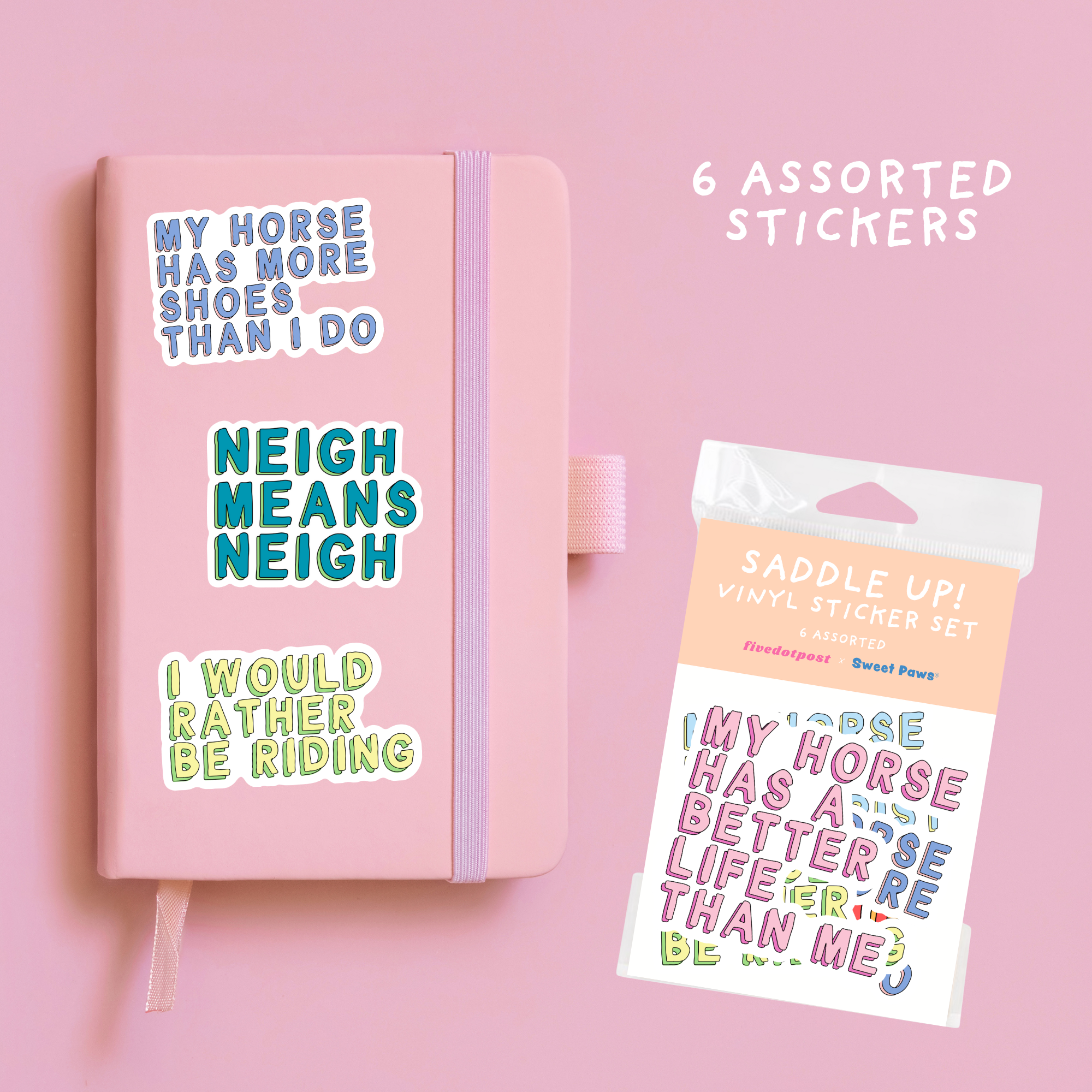 Horse Parent Vinyl Sticker Pack – Set of 6 Horse Owner Stickers