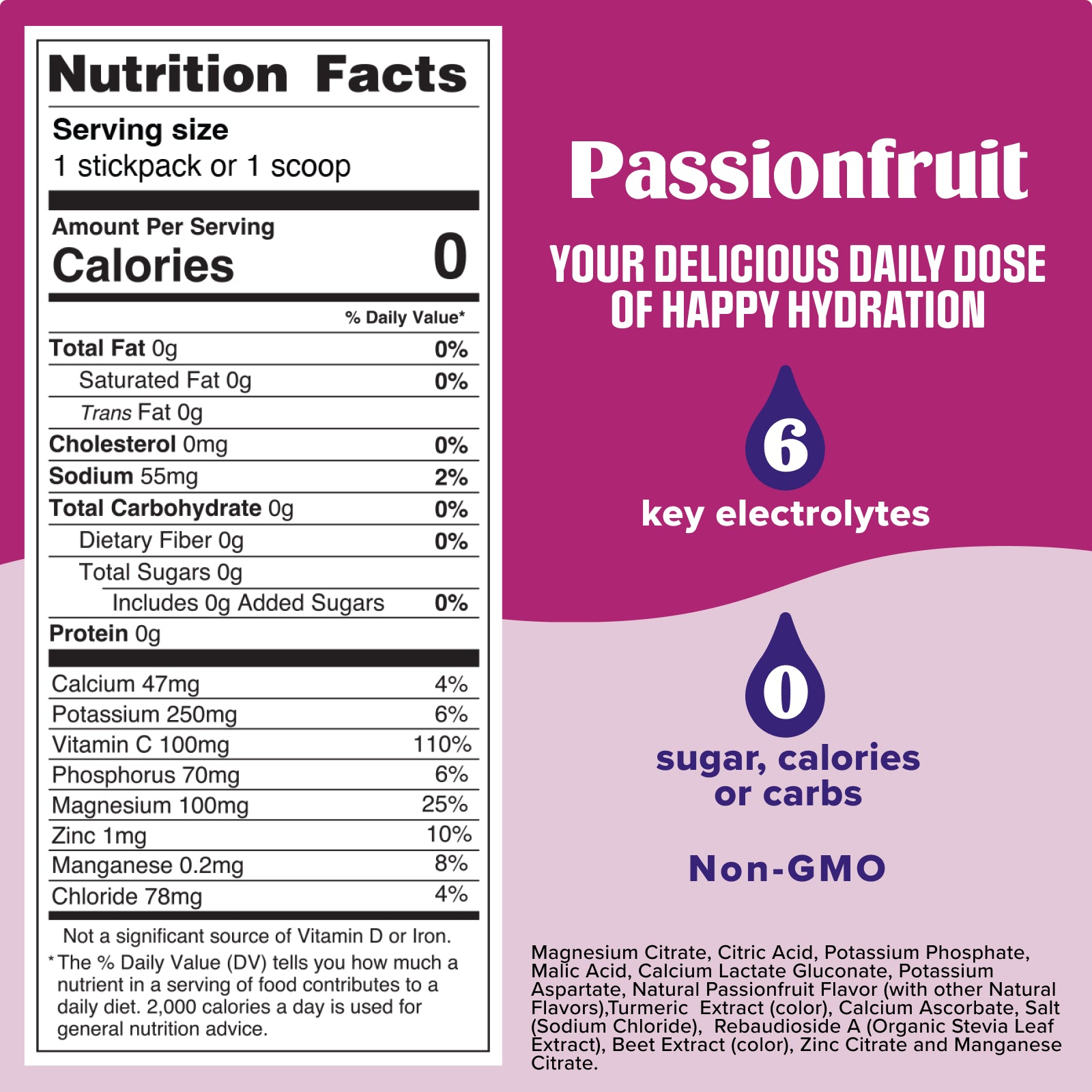 Passionfruit electrolyte drink mix - Ultima Replenisher