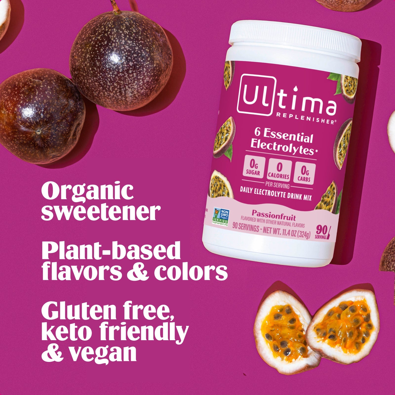 Passionfruit electrolyte drink mix - Ultima Replenisher