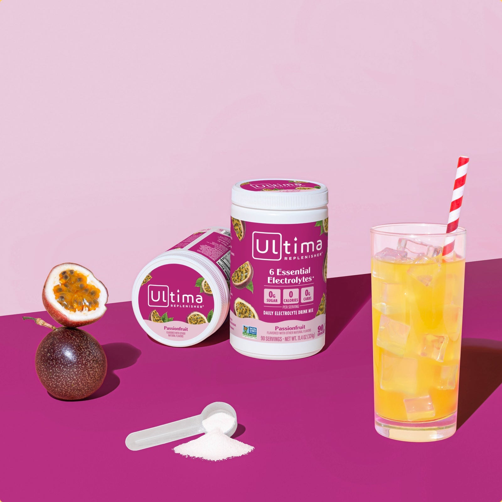 Passionfruit electrolyte drink mix