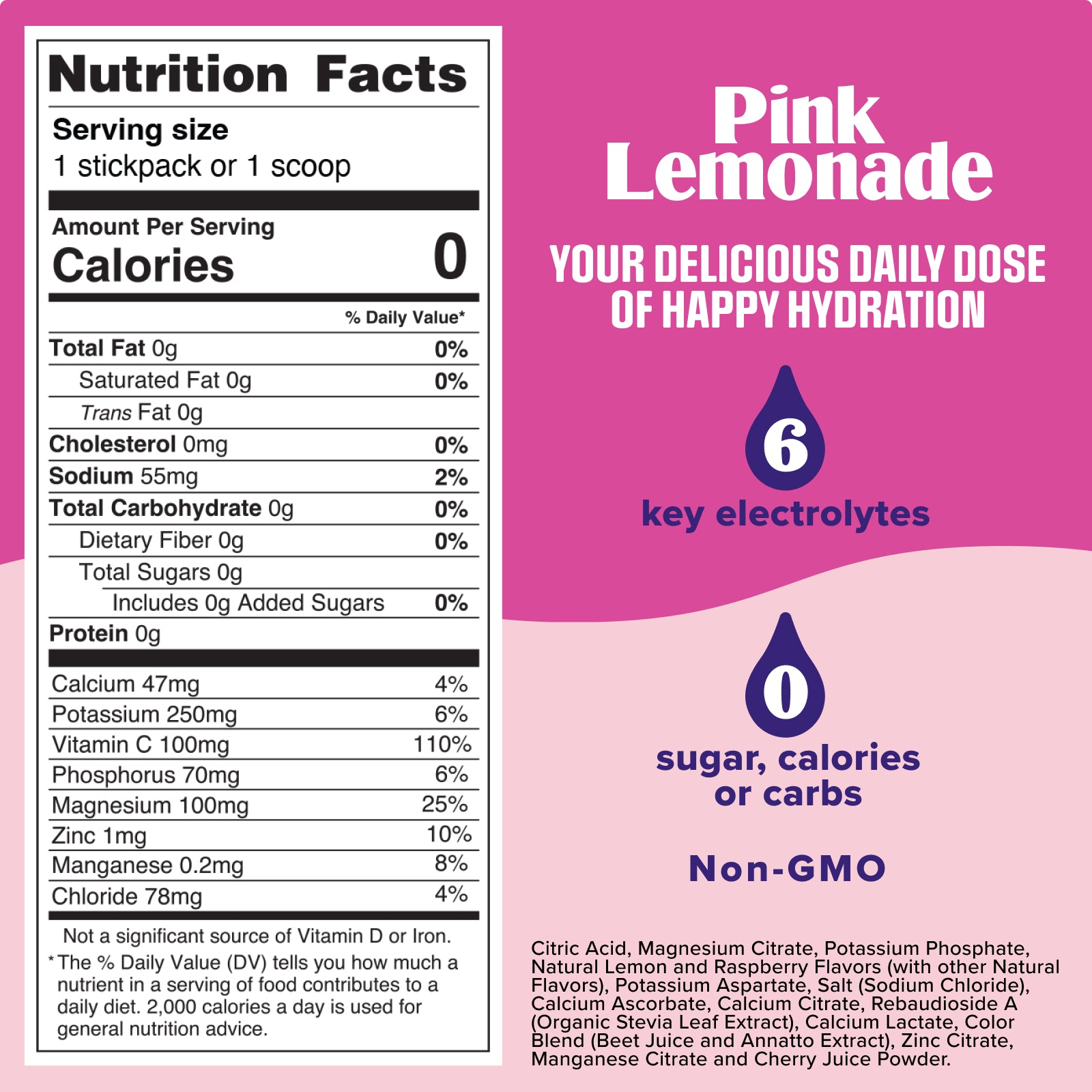 Pink Lemonade electrolyte drink mix - Ultima Replenisher