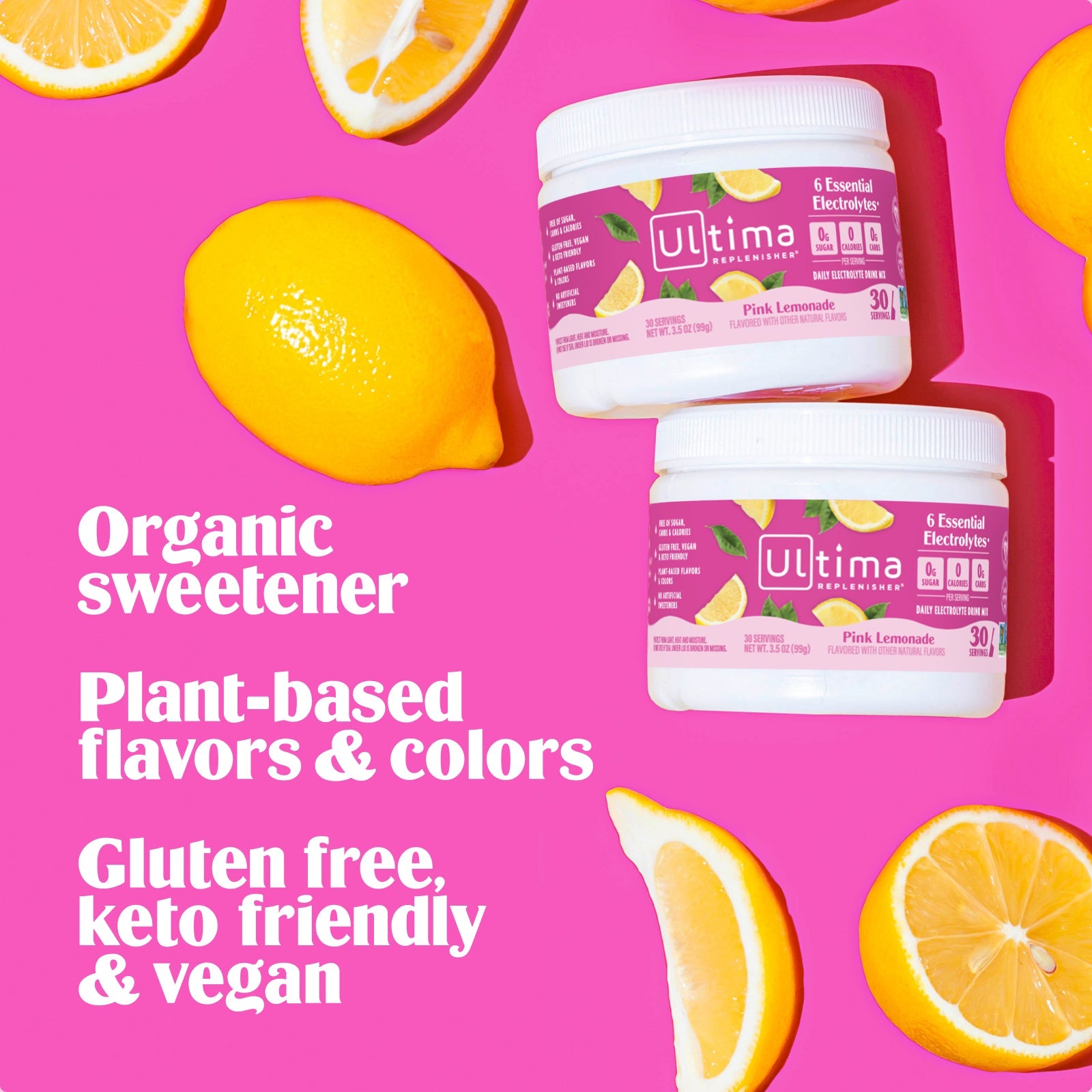 Pink Lemonade electrolyte drink mix - Ultima Replenisher