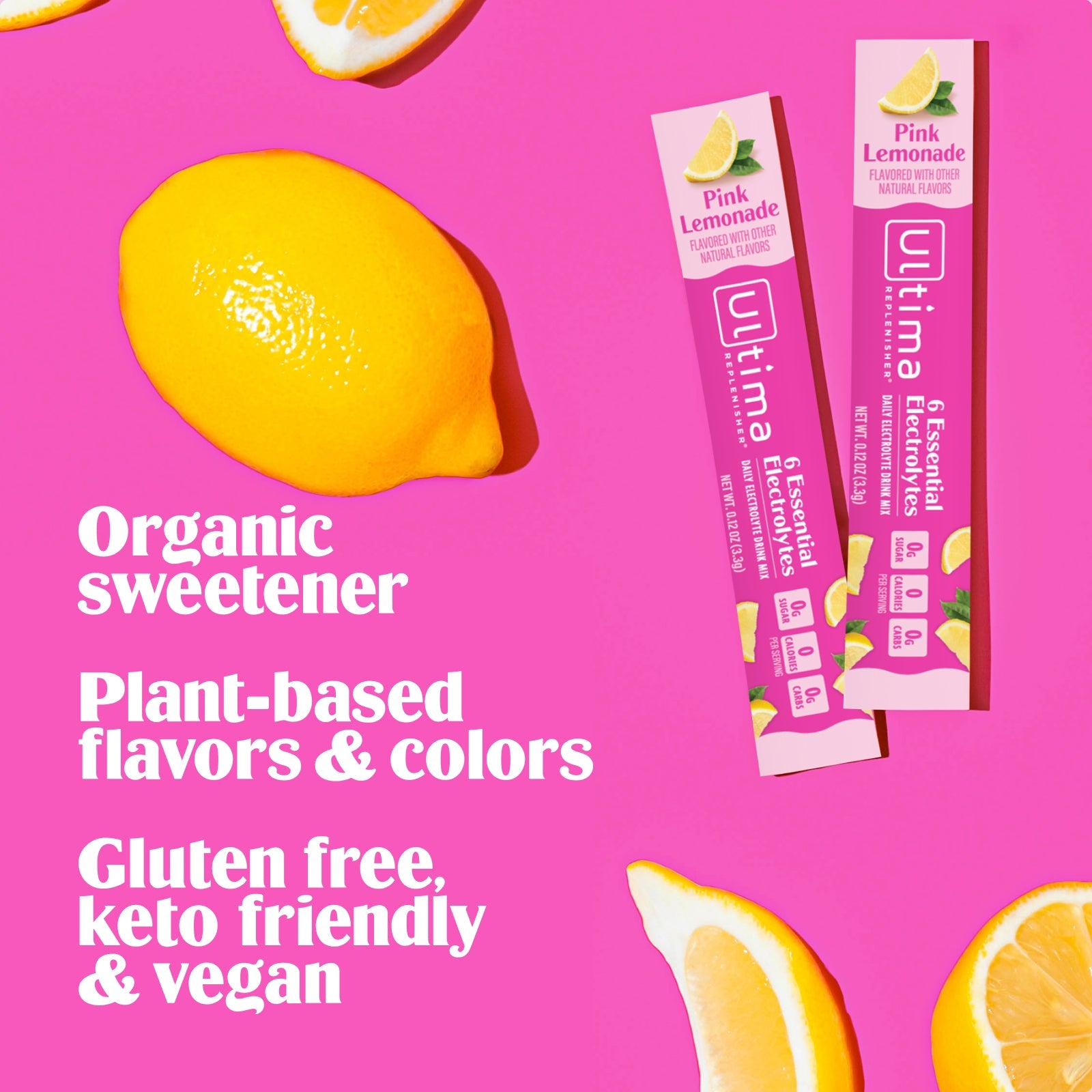 Pink Lemonade electrolyte drink mix - Ultima Replenisher