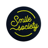 Smile Society Embroidered Button
