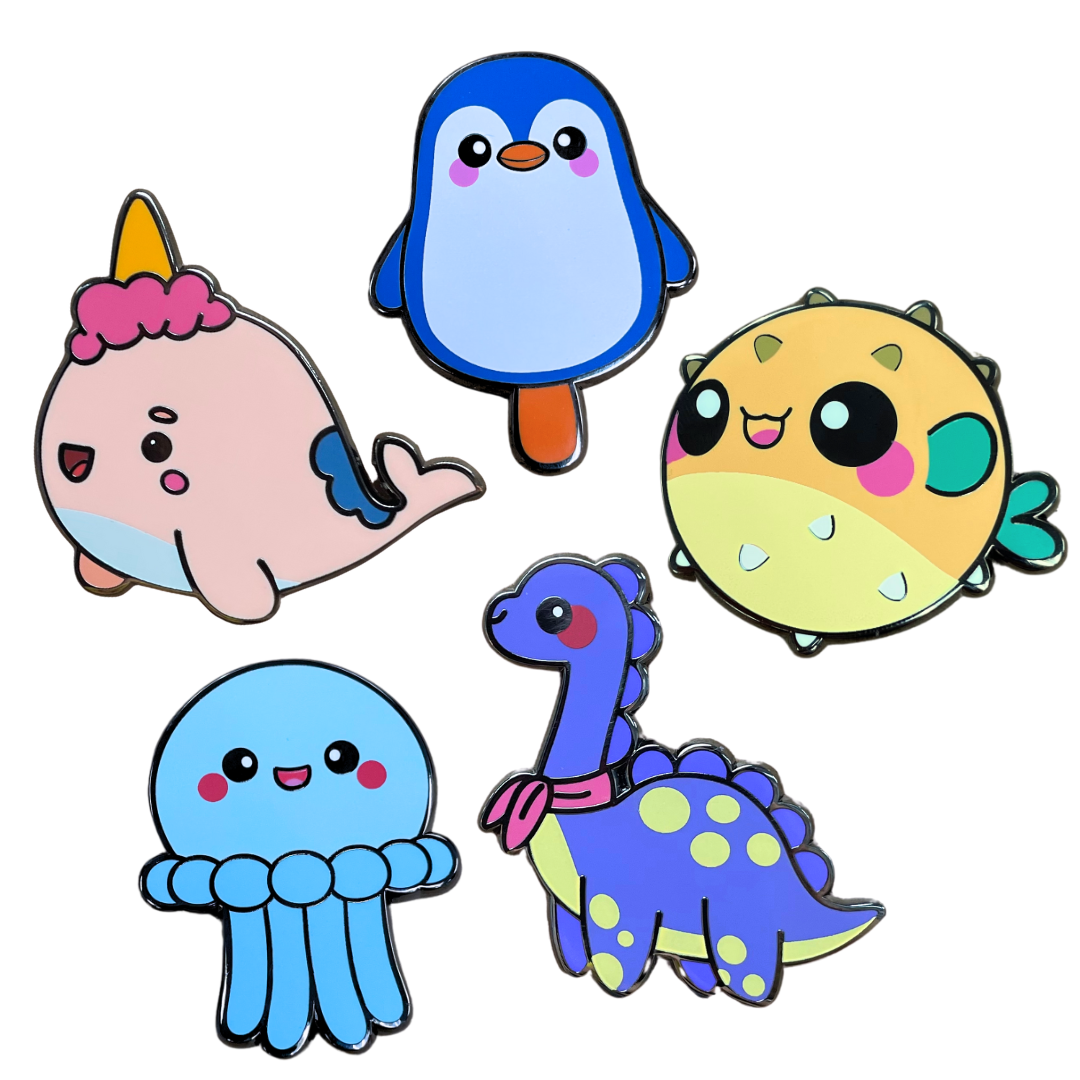 FULL SET of 5- Under the Sea Pins