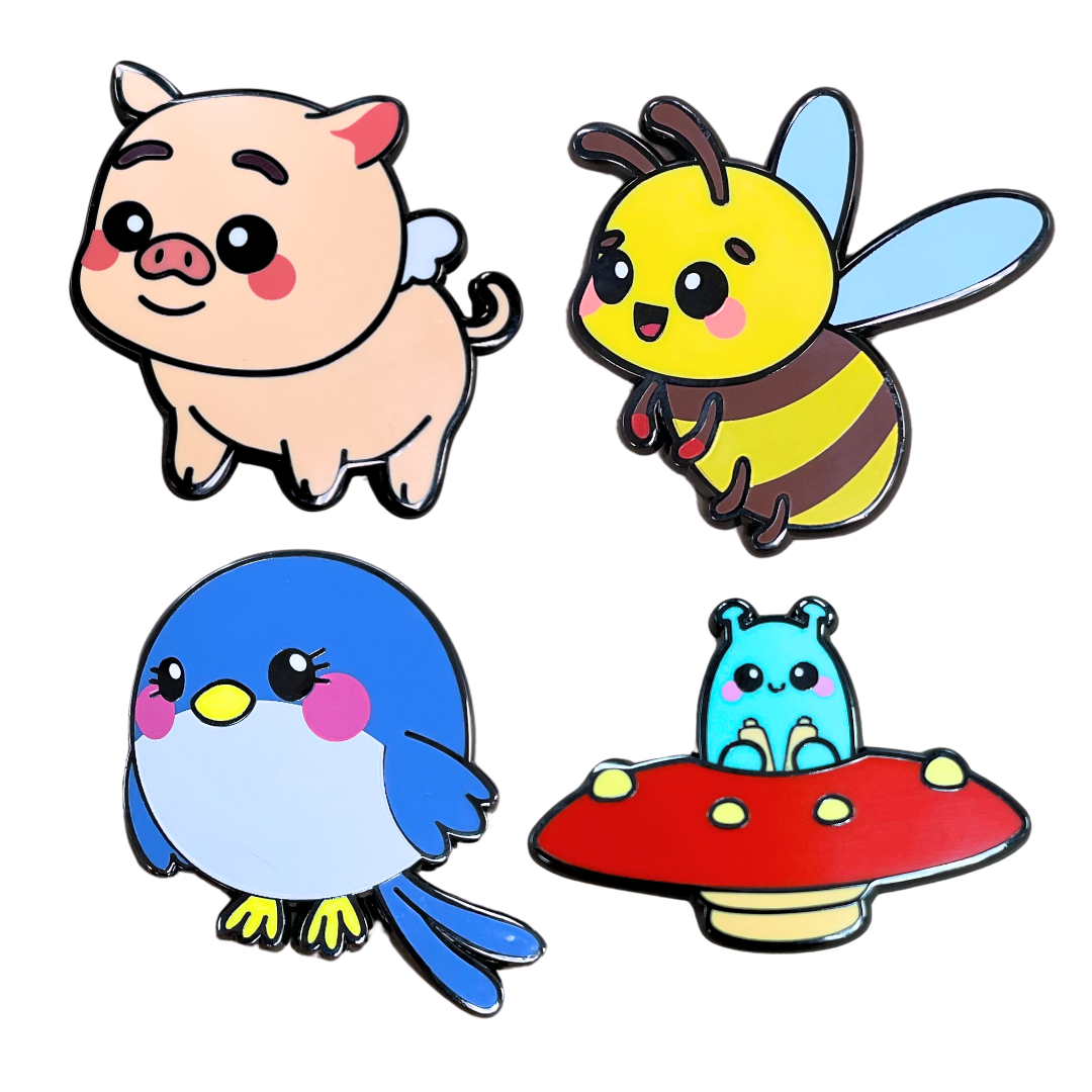 FULL SET of 4- Look at the Sky Pins