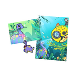 Pip the Sea Monster Underwater POP Greeting Card with Patch