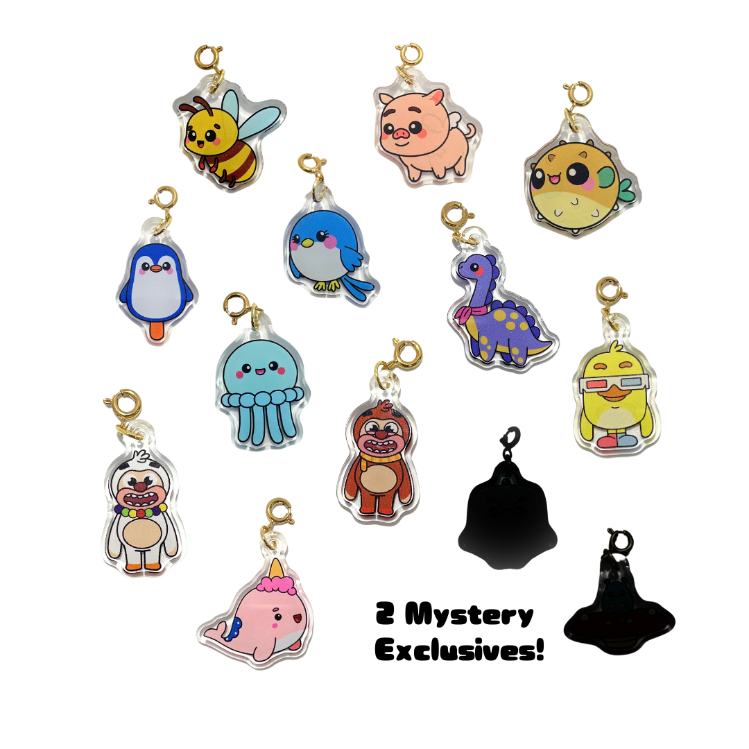Mystery Acrylic Charms - Set of 3