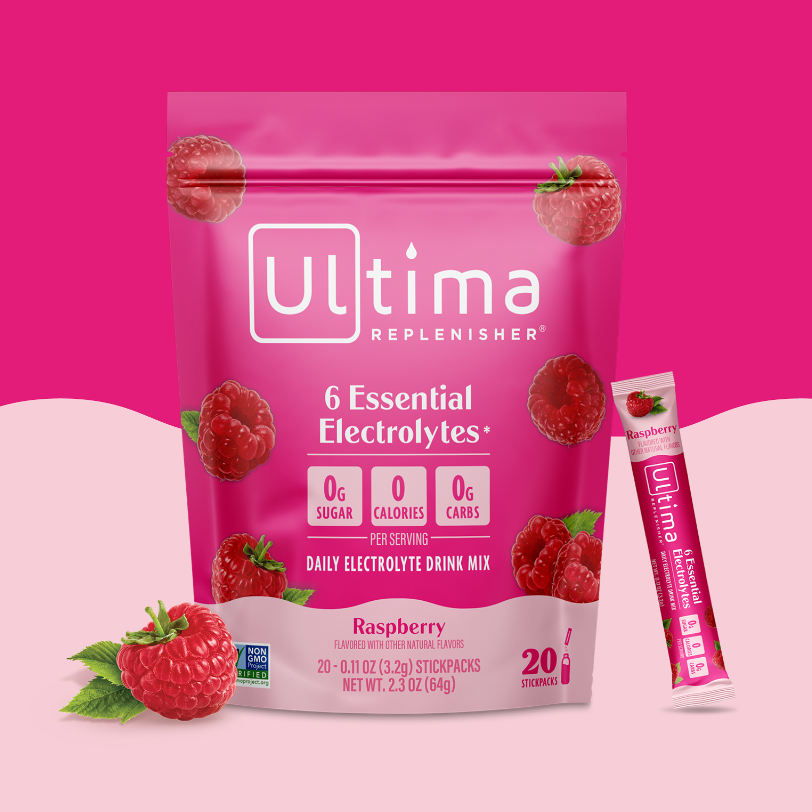 Raspberry electrolyte drink mix - Ultima Replenisher
