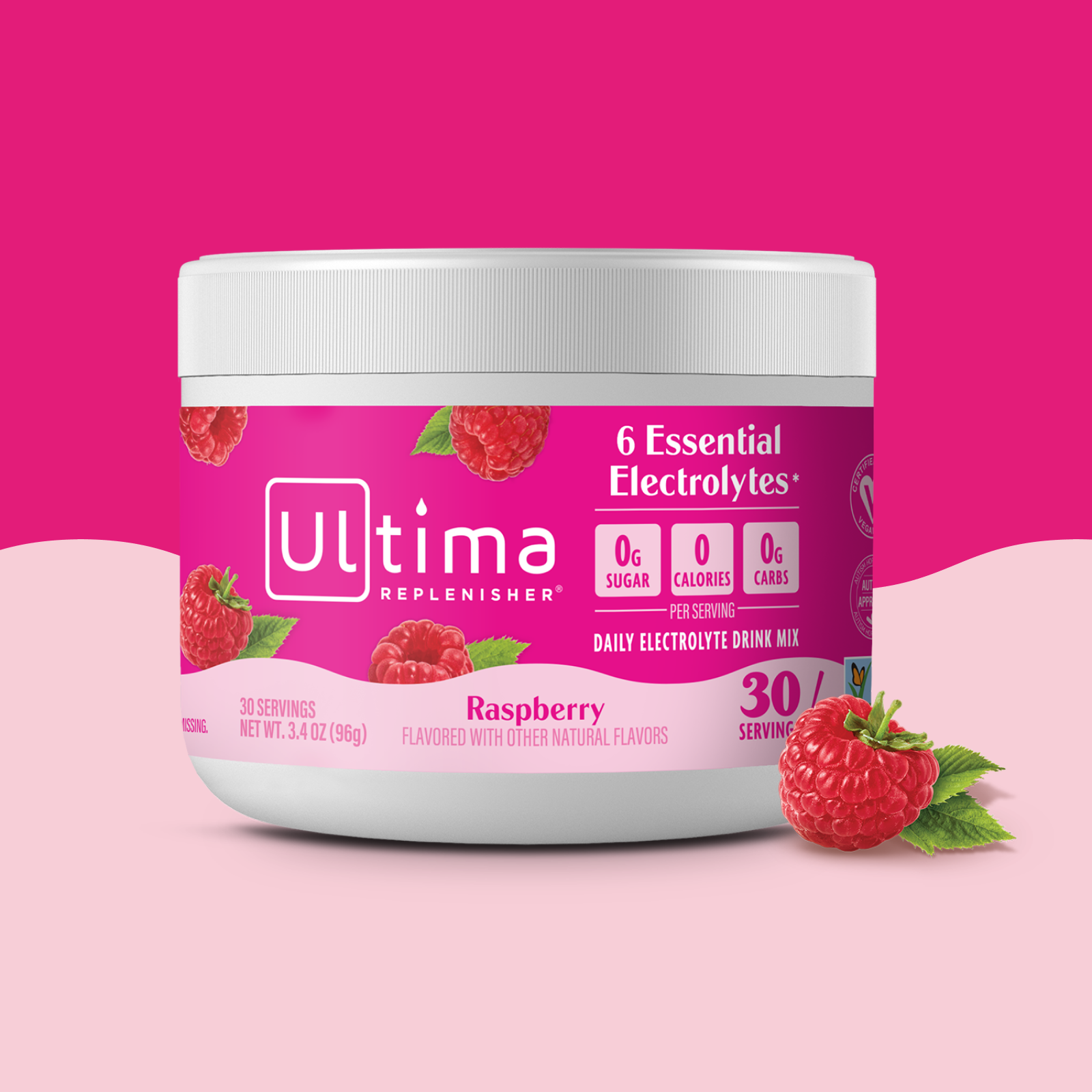 Raspberry electrolyte drink mix - Ultima Replenisher