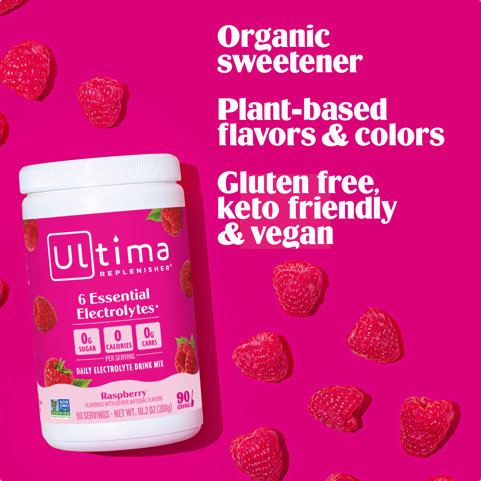 Raspberry electrolyte drink mix - Ultima Replenisher