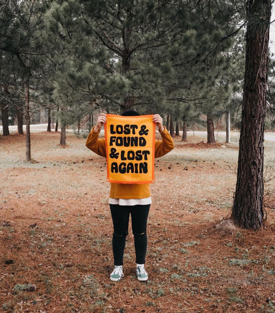 Lost & Found & Lost Again Camp Flag • Chrome Yellow x Office of Brothers x Oxford Pennant Original