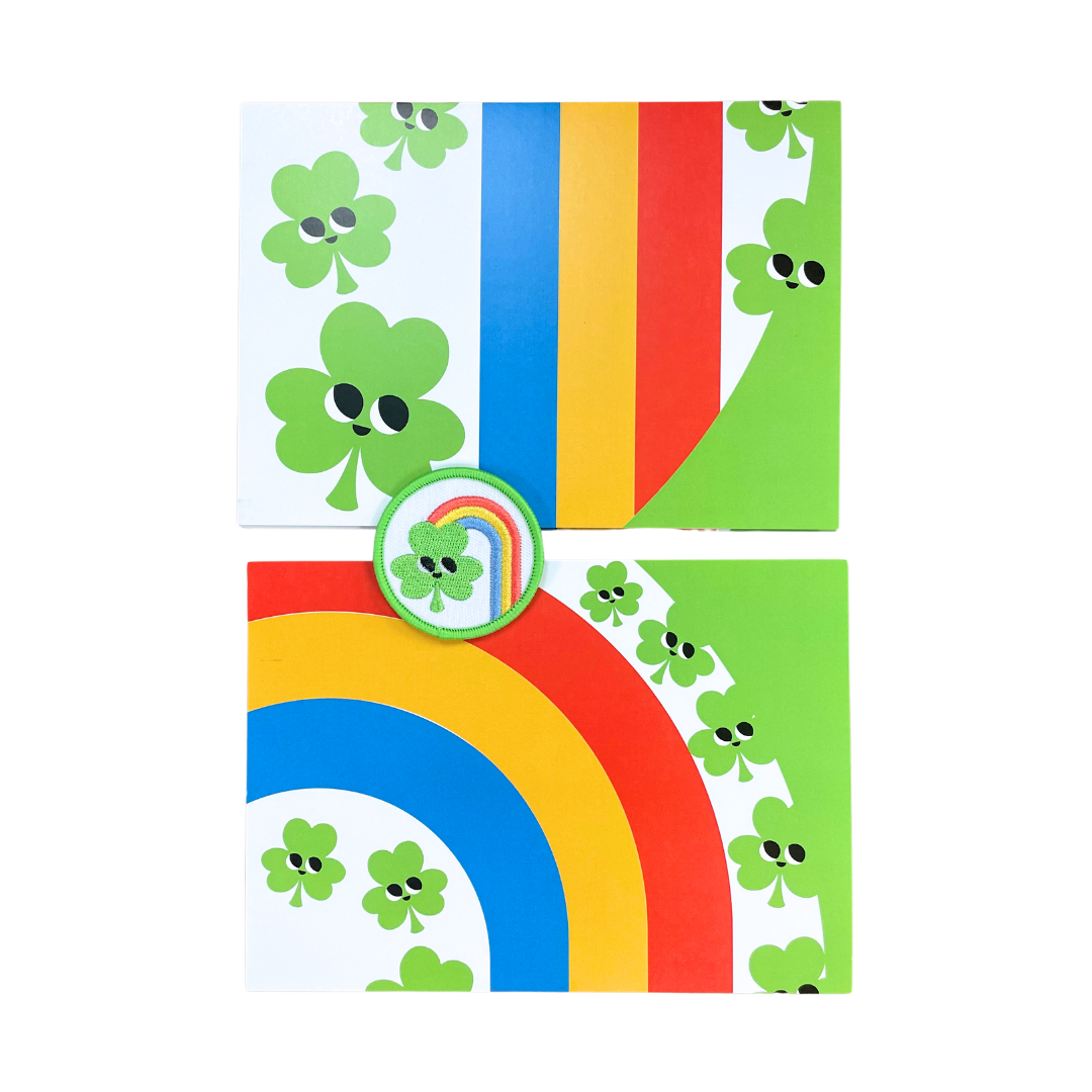 St. Patrick's Day Shamrock POP Greeting Card with Patch