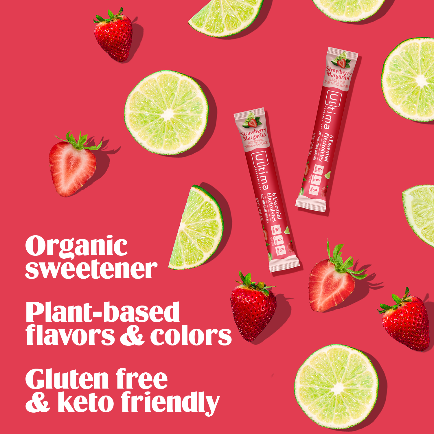 Strawberry Margarita Mocktini electrolyte drink mix