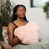 Super Sized Heart to Hug Pillow - 8 lb with Pocket - Antique Rose