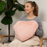 Super Sized Heart to Hug Pillow - 8 lb with Pocket - Antique Rose