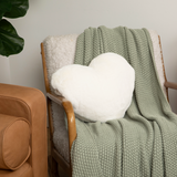 Super Sized Heart to Hug Pillow 8 lb with Pocket - Ivory