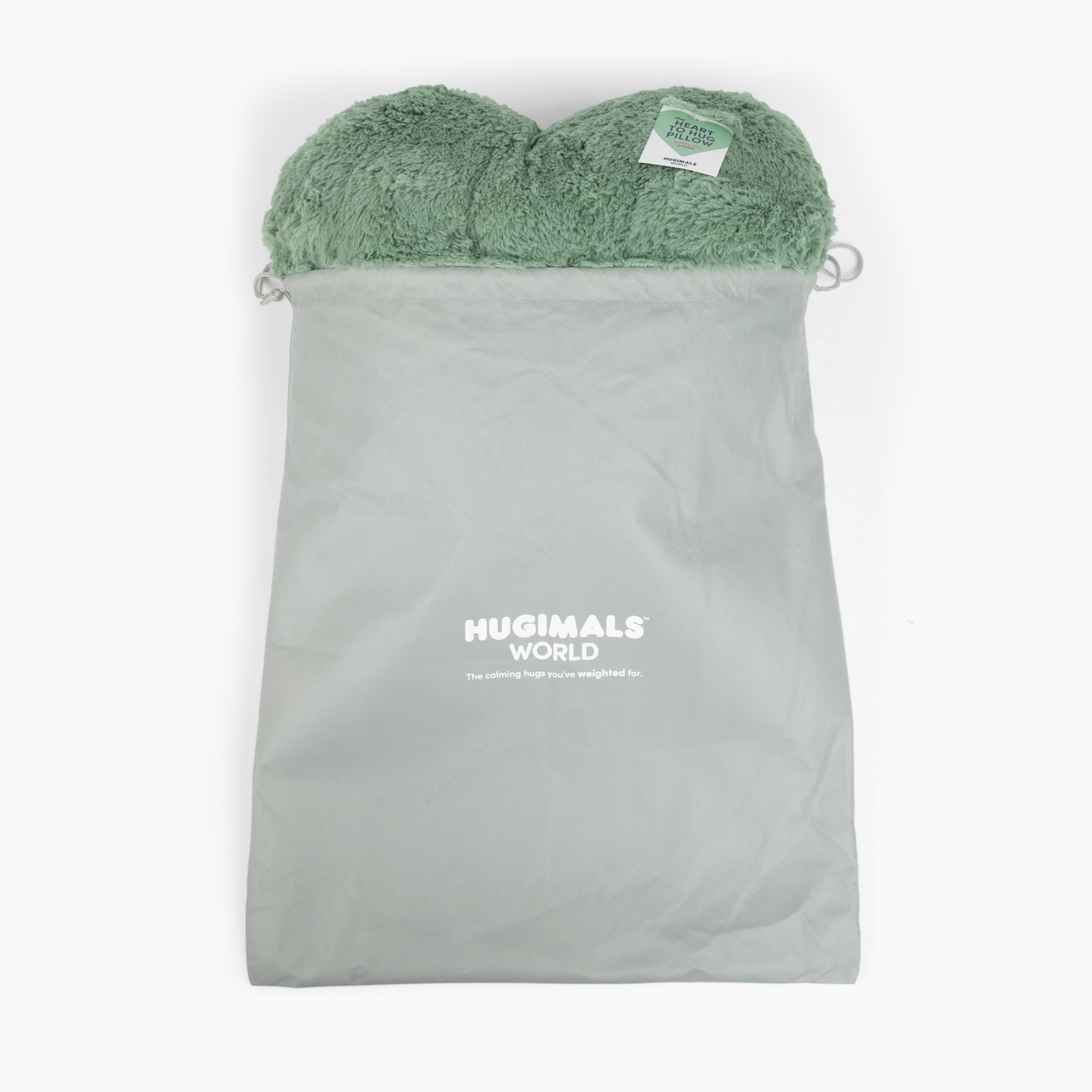 Super Sized Heart to Hug Pillow 8 lb with Pocket - Sage