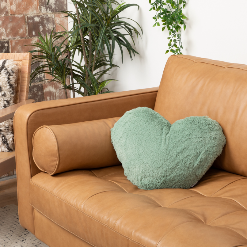 Super Sized Heart to Hug Pillow 8 lb with Pocket - Sage