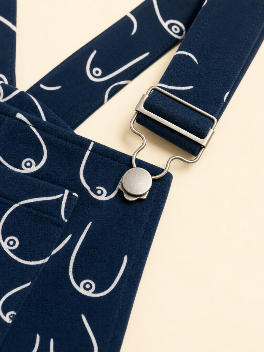 Close-up detail of Swoveralls Boobies