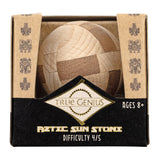 Aztec Sun Stone - Interlocking Wooden Sphere Puzzle