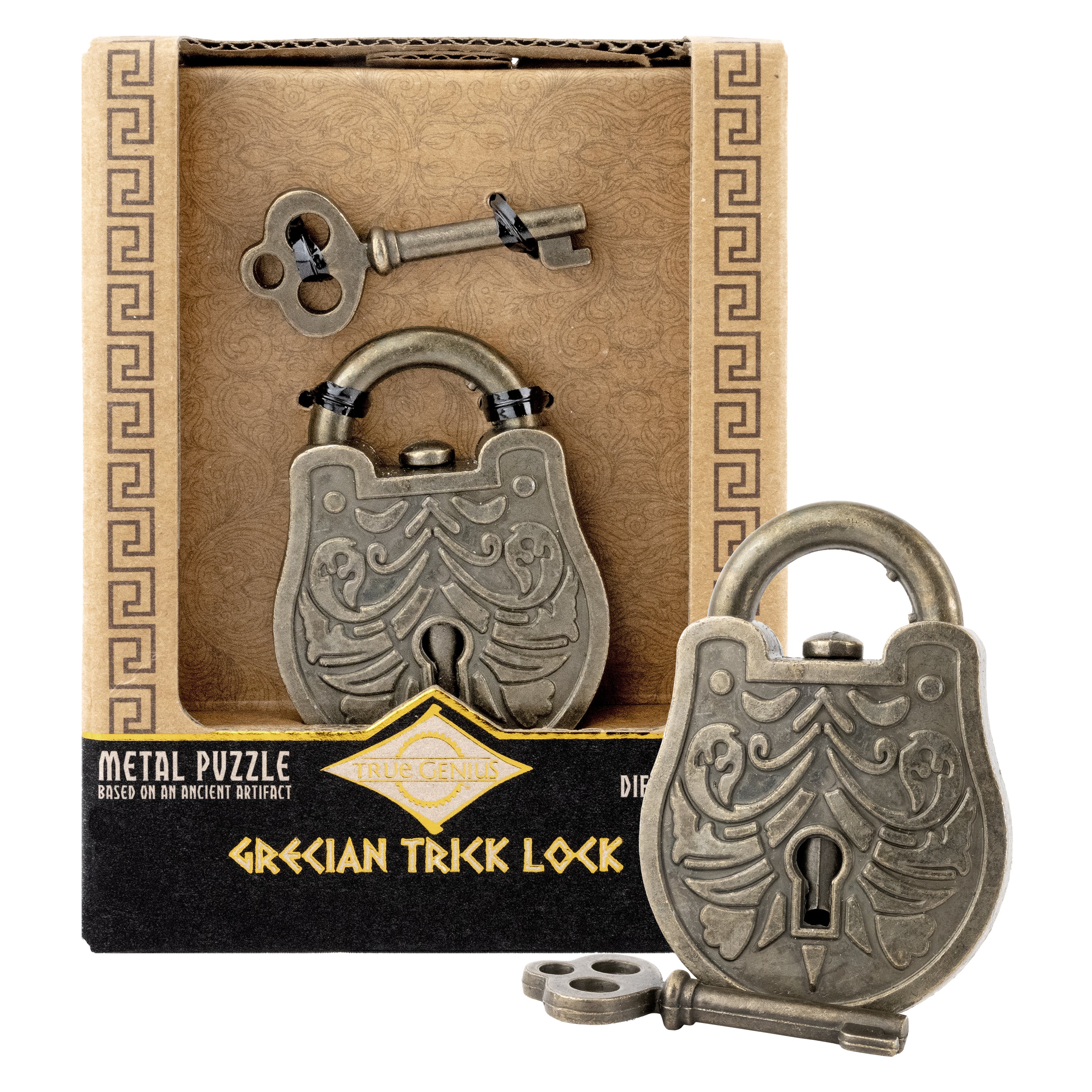 Grecian Trick Lock- Theodorus' Key and Lock Puzzle