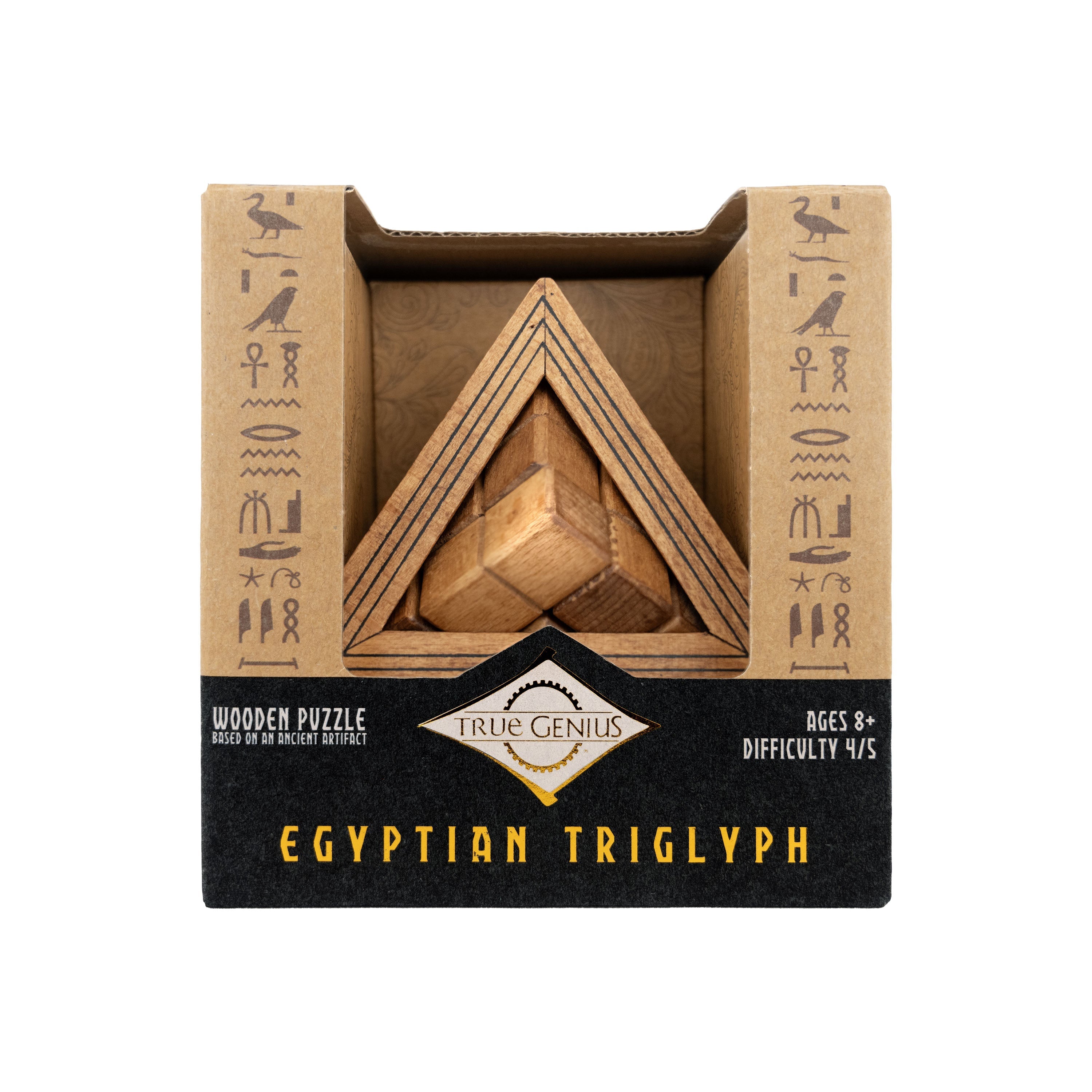 Egyptian Triglyph - Wooden Pyramid Brainteaser