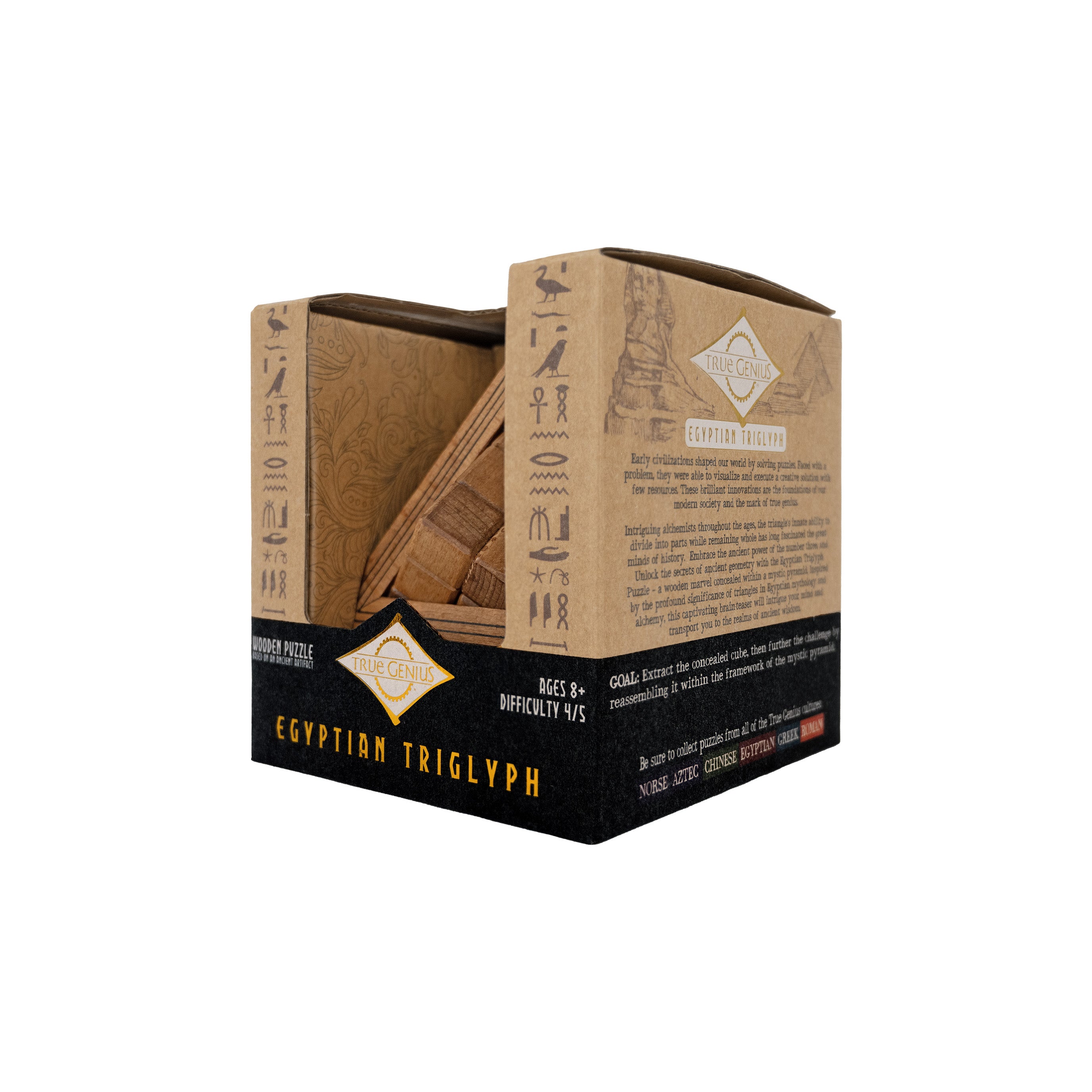 Tri Rwi Pyramids Egyptian Triglyph - Wooden Pyramid Brainteaser – WeGotThis.org