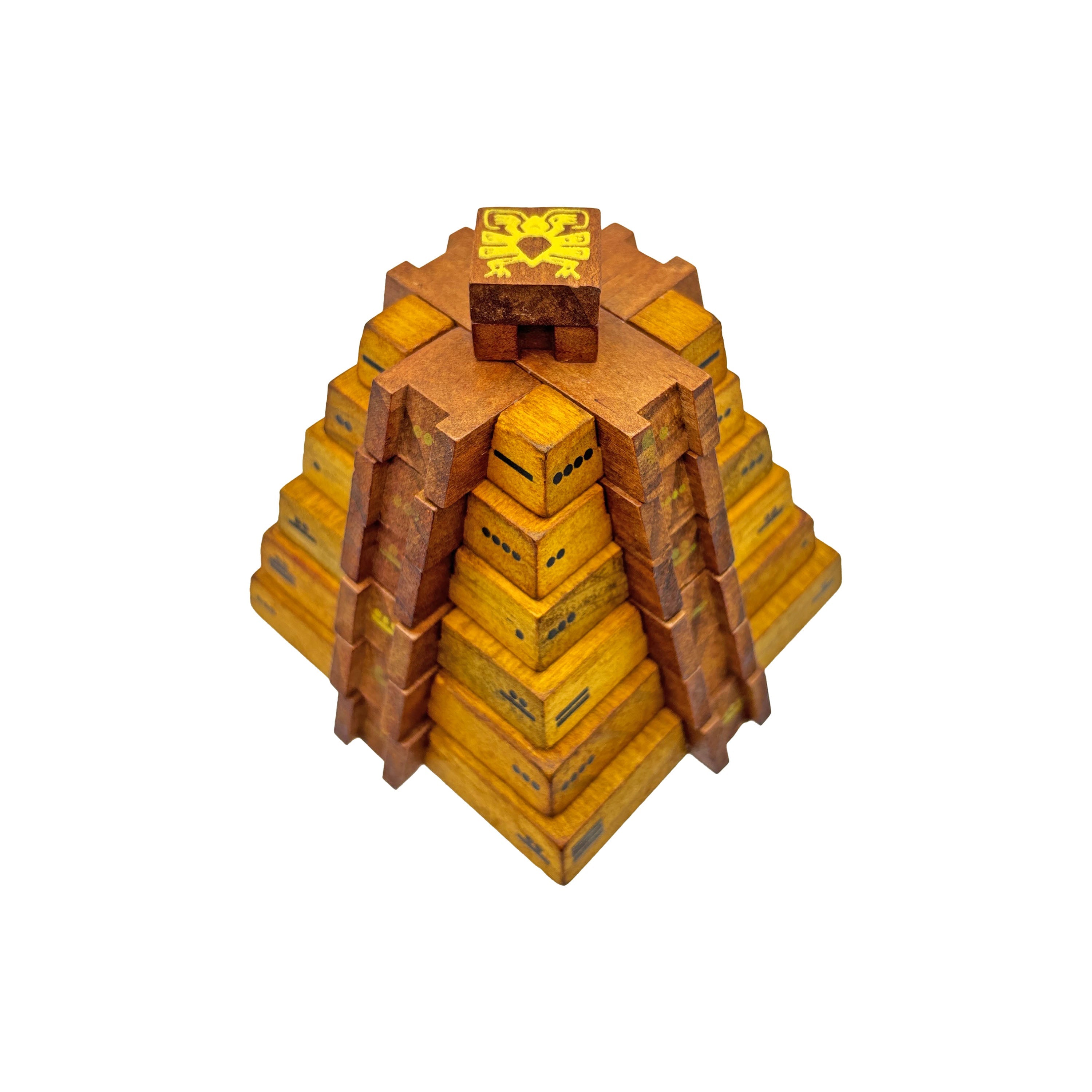 El Castillo Pyramid - Mathematical Wooden Puzzle