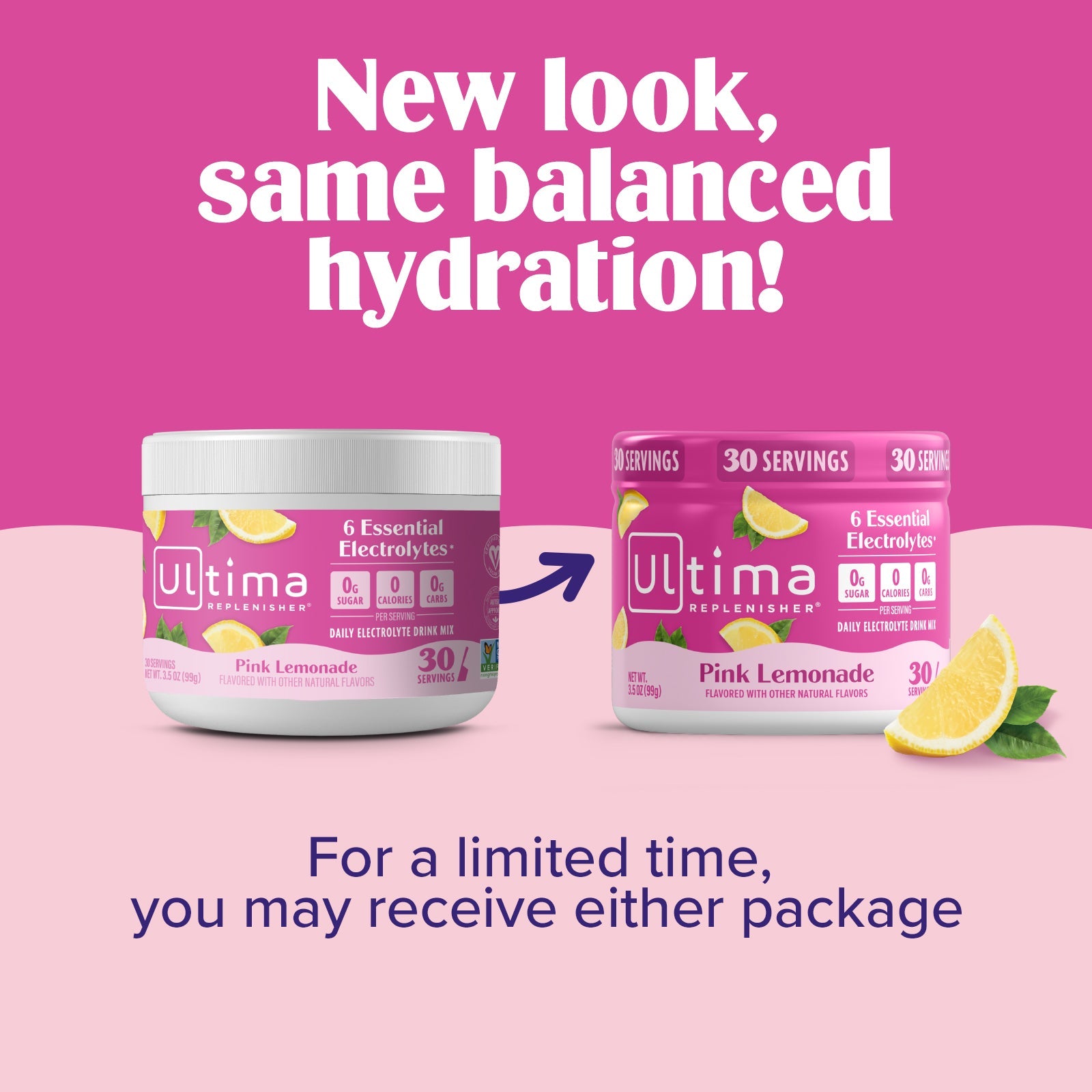 Pink Lemonade electrolyte drink mix