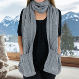 Knit Scarf with Pockets