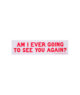 Evicted / Am I Ever Going To See You Again? Bumper Sticker • Wilco x Oxford Pennant