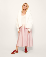 The Warrior Effect™ by Jill Martin Chenille Logo Cropped Sherpa Lounger Jacket