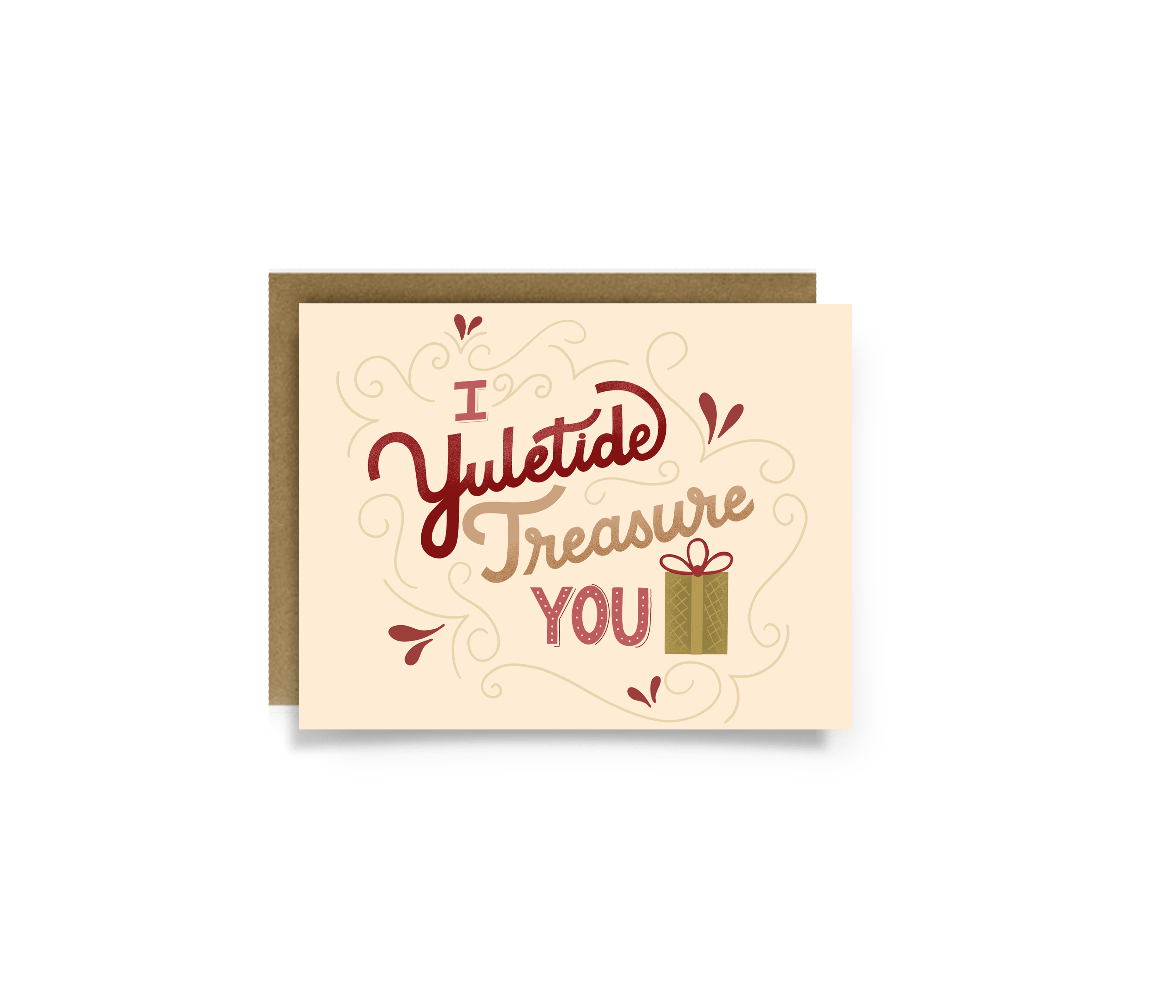 I Yuletide Treasure You Pun Christmas Card