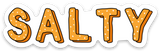 Salty Funny Pretzel Vinyl Lap Top or Water Bottle Sticker