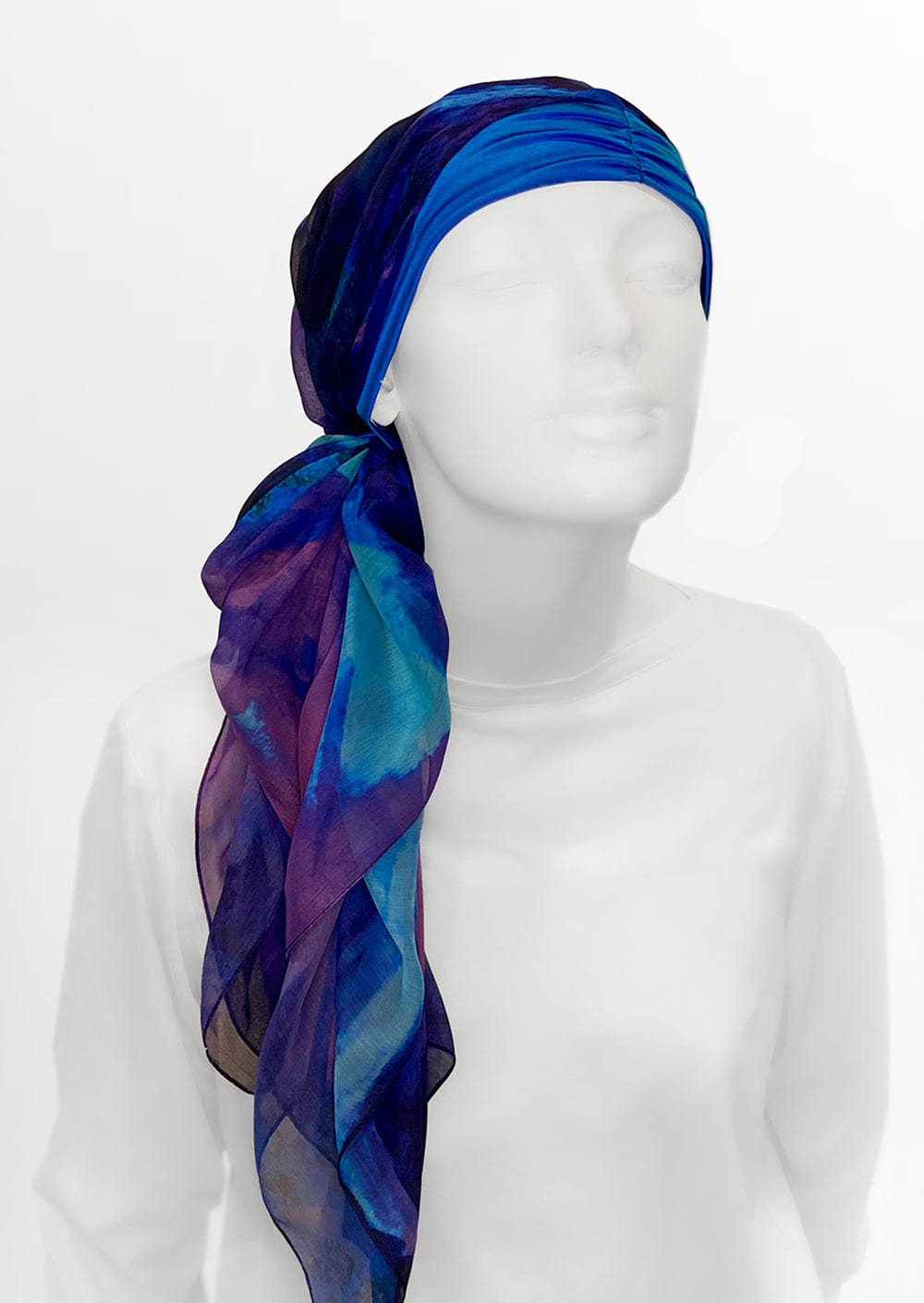 Fine Art Headscarf - Sapphire