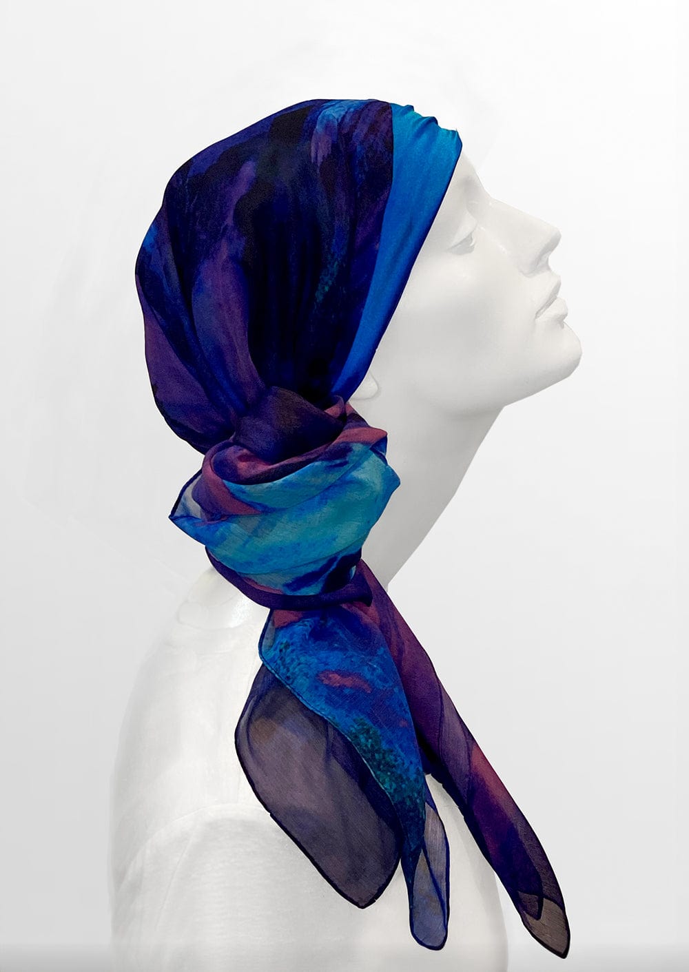Fine Art Headscarf - Sapphire