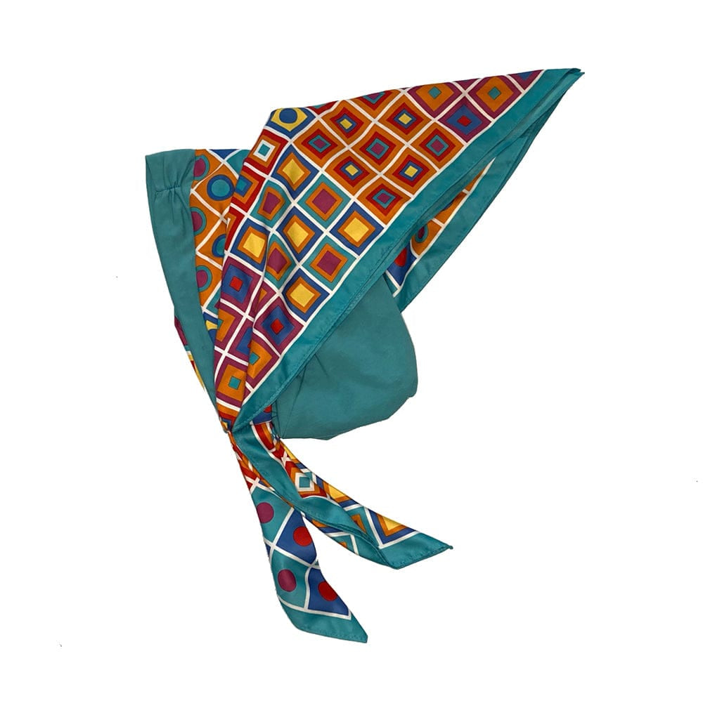 Jerchief Retro Kerchief Headscarf -Teal Geometric – WeGotThis.org